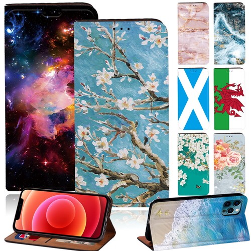 Printed leather case - leather, stand