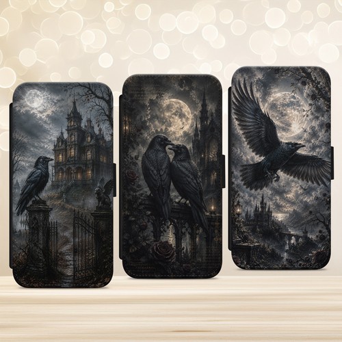 Raven crow gothic full moon - raven,