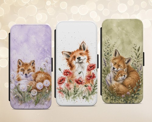 Fox print phone case - print,
