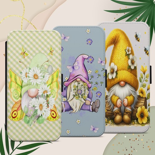 Gnome gonk floral pink flip - pink,