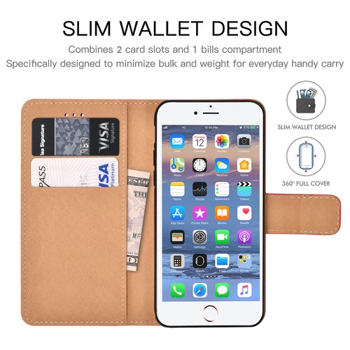 Premium bonded leather wallet - leather,